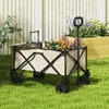Outsunny Gartenwagen 100 kg belastbar, klappbar Produktbild-Vorschau 2