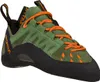 Schnür-Kletterschuh "Tarantulace" von La Sportiva in grün mit orangefarbenen Schnürsenkeln und Gummisohle. Produktbild-Vorschau