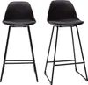 Miliboo - Schwarze Designer-Barhocker mit Metallbeinen 66 Produktbild-Vorschau 1