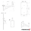 PremiumX 60cm Wandhalter Stahl verzinkt SAT Wand Halterung Produktbild-Vorschau 3