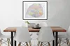 MuchoWow® Gerahmtes Poster Paris - Karte - Lila 80x60 cm - Produktbild-Vorschau 3