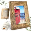 Duża rama w stylu rustykalnym 60x80 cm z drewna z Podgląd zdjęcia produktu 1