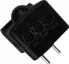 A black PIR motion sensor with adjustable dials for lux, time, and sensitivity, plugged into an outlet. Náhled obrázku produktu