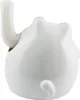 A white ceramic cat figurine, viewed from the back, with its tail curled. Produktbild-Vorschau