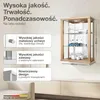 K-Möbel Gablota wisząca bukowa (80x60x25 cm) z 2 szklanymi Podgląd zdjęcia produktu 2