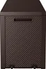 A brown storage box with a textured pattern and handles. Podgląd zdjęcia produktu