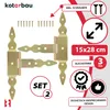 KOTARBAU® 2 St. T Scharniere gold L: 150 mm Kreuzgehänge Produktbild-Vorschau 4