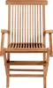 Teakholz Garten-/Klappsessel - bene living - mit Armlehnen Produktbild-Vorschau 4