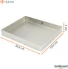Piastra grill in acciaio inox | plancha | vassoio 30x25cm - Anteprima dell’immagine prodotto 6