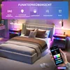 LVSOMT Nachttisch Schwarz mit RGB-Beleuchtung, integrierter Produktbild-Vorschau 6