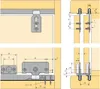 Schiebetürbeschlag Set SlideLine 56 2 Komplett Set 40kg Produktbild-Vorschau 11