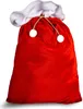 A red Santa sack with a white trim and drawstring closure. Podgląd zdjęcia produktu