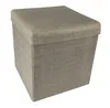 Skládací taburet s úložným prostorem 37 x 37 cm béžová Náhled obrázku produktu 1