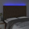 vidaXL LED Kopfteil Dunkelbraun 160x7x118/128 cm Stoff -  Produktbild-Vorschau 4