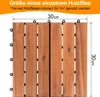 Izrielar 11 ks dřevěných dlaždic terasové dlaždice dřevěné Náhled obrázku produktu 2
