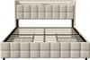 Polsterbett 140x200cm mit USB und Steckdosen, Jugendbett Produktbild-Vorschau 12