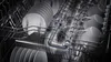 Close-up view inside a dishwasher, showing racks filled with plates and cups. Produktbild-Vorschau