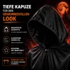 Halloween Zauberer Umhang – Schwarzes Kostüm für Erwachsene Produktbild-Vorschau 6