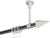 Interdeco Gardinenstange / Vorhangstange Chrom / Weiß, Typ Produktbild-Vorschau 1