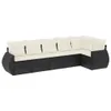 The Living Store 6-tlg. Garten-Sofagarnitur mit Kissen Produktbild-Vorschau 3