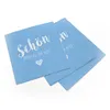 itenga 40x Serviette Schön dass du da bist hellblau Set Produktbild-Vorschau 3