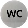 DURABLE PICTO 'WC' Ø 83 mm, 490723 silber Produktbild-Vorschau 3