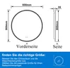 LED Badspiegel Rund 80cm mit Beschlagfrei Bluetooth Uhr 3 Produktbild-Vorschau 7