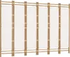 A freestanding room divider made of bamboo and canvas panels. Produktbild-Vorschau
