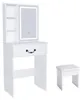 Minimalistische make-up tafel set, wit, met dimbare Productafbeelding-voorbeeld 5