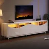Meuble TV Merax ultrabrillant au design incurvé et Voir les images du produit 2