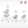 Three stages of a high chair assembly or transformation. Podgląd zdjęcia produktu