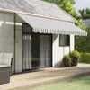Tenda da sole a strisce bianche e antracite 4 m Anteprima dell’immagine prodotto 2