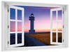 Wallario Wandbild mit Fenster-Illusion: Leuchtturm am Abend Produktbild-Vorschau 2