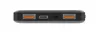 A top-down view of a black power bank with orange accents on its ports, set against a white background. Náhľad obrázku produktu