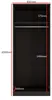 Drehtürenschrank mit Spiegel Monza 2D 80 Schwarz Produktbild-Vorschau 5
