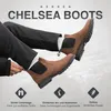 PAULGOS Herren Chelsea Boots Echtes Leder, Stiefeletten Produktbild-Vorschau 2