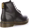 A black leather boot is shown from the side against a white background. Voir les images du produit