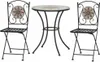 SIENA GARDEN SET Stella 2 x Klappstuhl + 1 x Tisch Ø 60 cm Produktbild-Vorschau 1