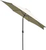 A beige patio umbrella with a dark gray pole, shown against a white background. Produktbild-Vorschau