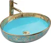 Umývadlo na dosku Rea MARGOT BLUE/GOLD Náhľad obrázku produktu 6