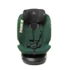 A green car seat with a black headrest and harness, shown from the front on a white background. Produktbild-Vorschau