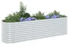 vidaXL Tuinverhoger, 320x80x81 cm, verzinkt staal, Productafbeelding-voorbeeld 3