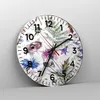 Wanduhr - Rund - Glasuhr - Blume Wiese Natur - 40x40cm - Produktbild-Vorschau 4