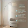 moderne Bogenlampe, Stehleuchte mit schwenkbarem Kopf und Produktbild-Vorschau 5
