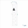 KOMTO Bücherregal Schwarz – Schmales Regal 30 cm Breit, Produktbild-Vorschau 3