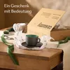 Cosumy Cappuccino Tassen mit Untertassen 4er Set grün Produktbild-Vorschau 6