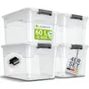 Juskys Aufbewahrungsbox mit Deckel - 4er Set Kunststoff Produktbild-Vorschau 1
