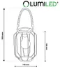 LUMILED 2 ks solárna lampa na vonkajšie použitie – závesná Náhľad obrázku produktu 6