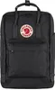 A black Fjällräven Kånken backpack is shown against a white background. Anteprima dell’immagine prodotto