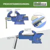 Schraubstock parallel 360° drehbar mit Amboss für Werkbank Produktbild-Vorschau 4